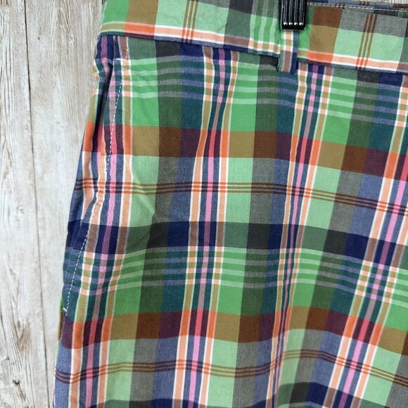 Brooks Brothers 346 Shorts Mens 40 Green Pink‎ Blue Madras Plaid Preppy Summer - Picture 4 of 8